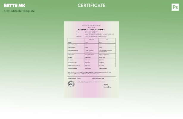 модерен стил Австралија Комонвелт на Австралија брачен лист Шаблон за формат Wor